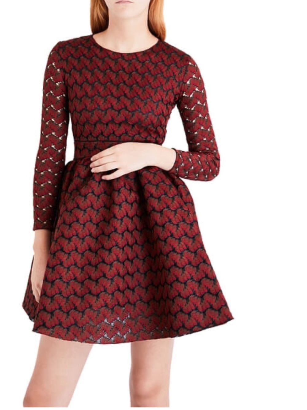 Maje Bonded Lace Dress